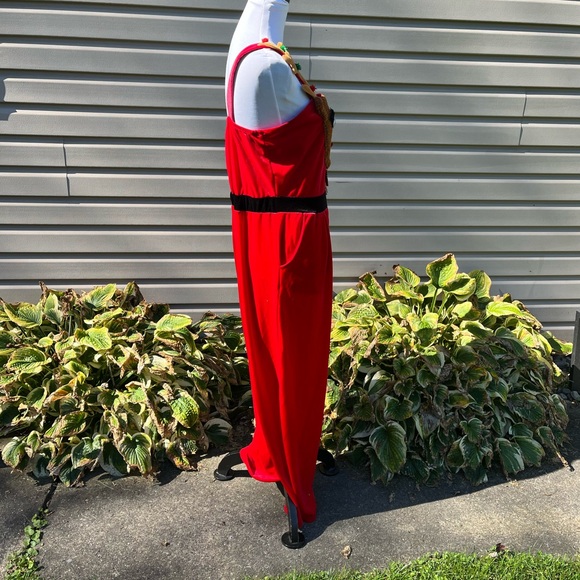 NWT Red Velvet Christmas Holiday Reindeer Overalls - Picture 3 of 7